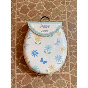 Vintage Padded Toilet Seat NOS Flowers USA Made by Favorite Things
